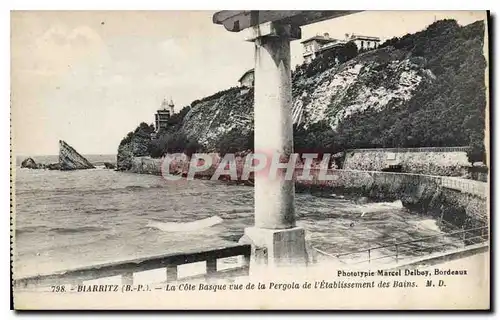 Cartes postales Biarritz La Cote Basque vue de la Pergola de l'Etablissement des Bains