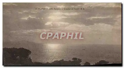 Cartes postales Biarritz Cote Basques Coucher de Soleil