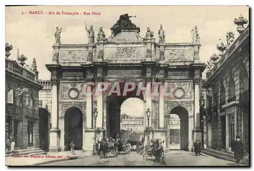 Cartes postales Nancy Arc de Triomphe Rue Here