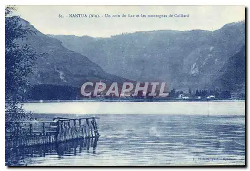 Cartes postales Nantua Ain Un coin du Lac et les montagnes de Colliard