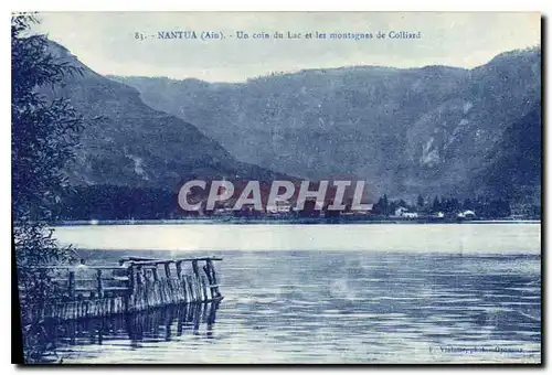 Ansichtskarte AK Nantua Ain Un coin du Lac et les montagnes de Colliard