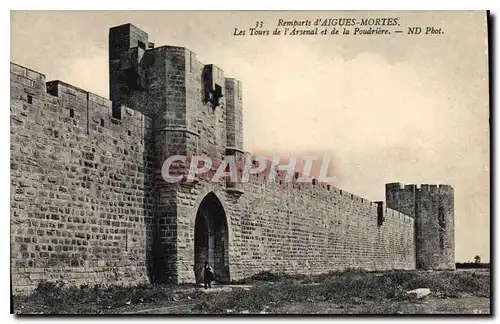 Ansichtskarte AK Remparts d'Aigues Mortes Les Tours de l'Arsenal et de la Poudriere