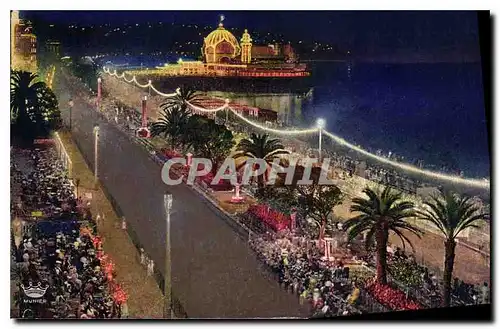 Ansichtskarte AK Nice Feerie Nocturne Promenade des Anglais et Jetee Promenade