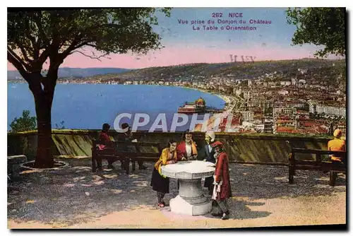 Cartes postales Nice Vue prise du Donjon du Chateau La Table d'Orientation