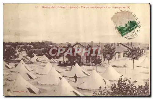 Cartes postales Camp de Sissonne Aisne Vue panoramique prise a vol d'Aeroplane