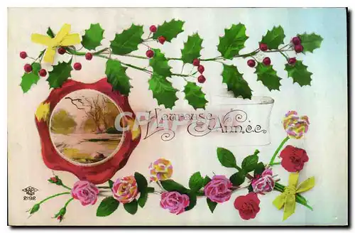 Cartes postales Heureuse Annee Fleurs
