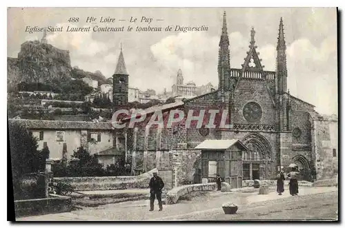 Cartes postales Hte Loire Le Puy Eglise Saint Laurent Contenant le tombeau de Duguesclin