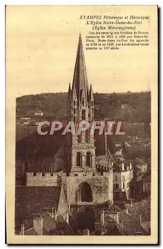 Ansichtskarte AK Etampes Pittoresque et Historique L'Eglise Notre Dame du Fort Eglise Merovingienne