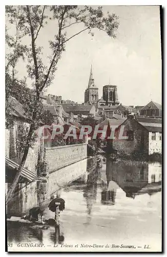 Ansichtskarte AK Guingamp Le Trieux et Notre Dame de Bon Secours Lavandiere