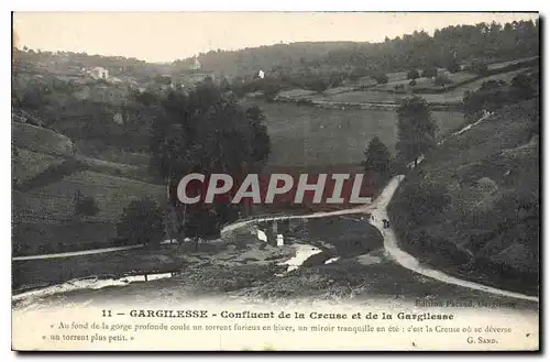 Ansichtskarte AK Gargilesse Confluent de la Creuse et de la Gargilesse