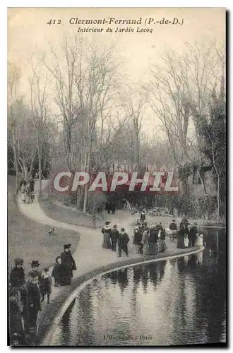 Cartes postales Clermont Ferrand P de D Interieur du Jardin Lecoq