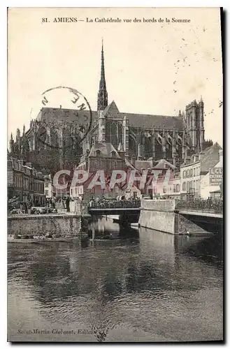 Ansichtskarte AK Amiens La Cathedrale vue des bords de la Somme