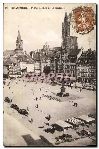 Cartes postales Strasbourg Place Kleber et Cathedrale