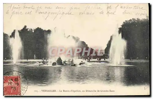 Cartes postales Versailles Le Bassin d'Apollon un Dimanche de Grandes Eaux