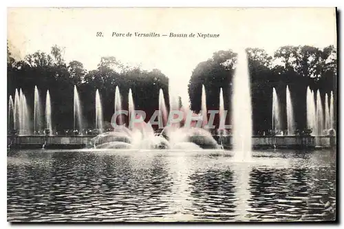 Cartes postales Parc de Versailles Bassin de Neptune