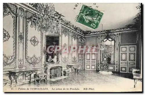Cartes postales Palais de Versailles Le salon de la Pendule