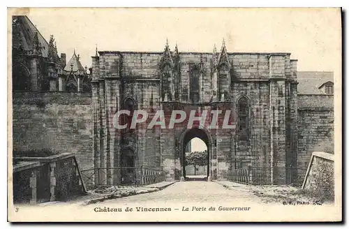 Cartes postales Chateau de Vincennes La Porte du Gouvernour