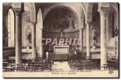 Ansichtskarte AK Bourbon L'Archambault Maison de Saint Joseph Interieur de la Chapelle