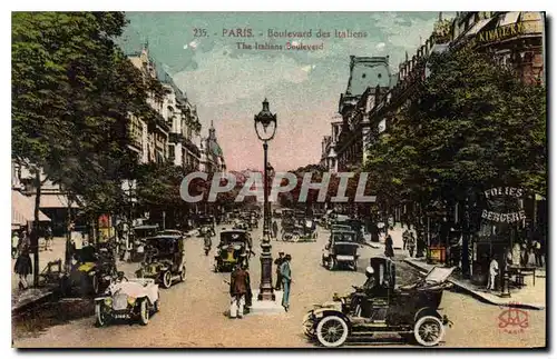 Ansichtskarte AK Paris Boulevard des Italiens Automobile