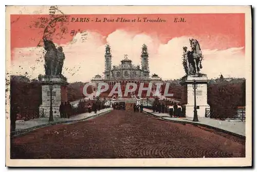 Ansichtskarte AK Paris Le Pont d'Iena et le Trocadero