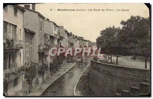 Ansichtskarte AK Montbrison Loire Les Bords du Vizezi Les Quais