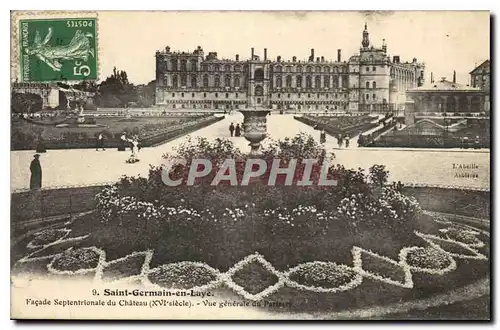 Cartes postales Saint Germain en Laye Facade Septentrionale du Chateau Vue generale du Partierre