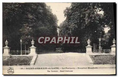 Cartes postales Saint Germain en Laye Le Parterre Escalier Henri II
