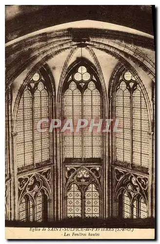 Cartes postales Eglise de Saint Sulpice de Favieres S et O Les Fenetres hautes