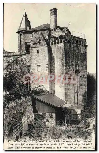 Ansichtskarte AK Saint Maure L et L Le Chateau construit par Foulques