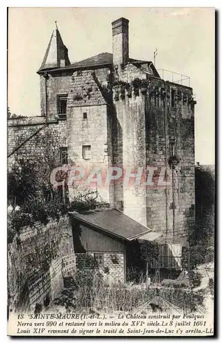 Cartes postales Saint Maure L et L Le Chateau construit par Foulques