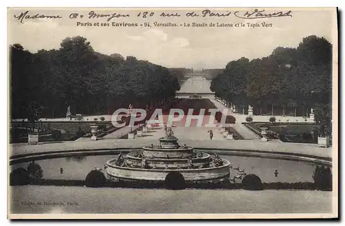 Ansichtskarte AK Paris et ses Environs Versailles Le Bassin de Latone et le Tapis Vert