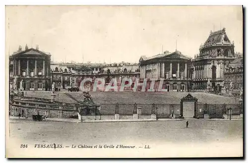 Ansichtskarte AK Versailles Le Chateau et la Grille d'Honneur