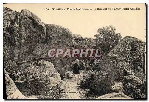 Ansichtskarte AK Foret de Fontainebleau Le Rempart du Rocher Cavier Chatillon