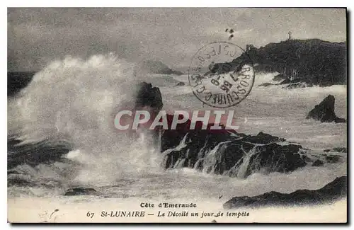 Cartes postales St Lunaire Le Decolle un jour de tempete