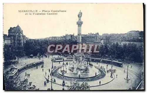 Ansichtskarte AK Marseille Place Castellane et la Fontaine Cantini