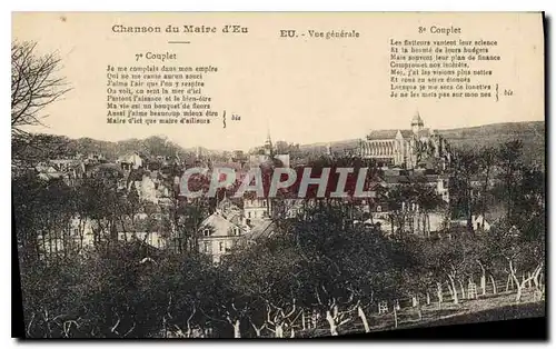 Cartes postales Eu Vue generale Chanson du Maire d'Eu