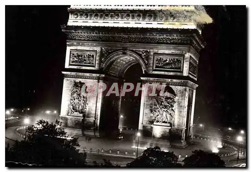 Ansichtskarte AK Paris La Place de l'Etoile illuminee