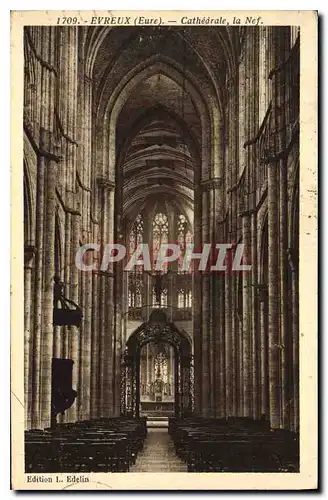 Ansichtskarte AK Evreux Eure Cathedrale la Nef