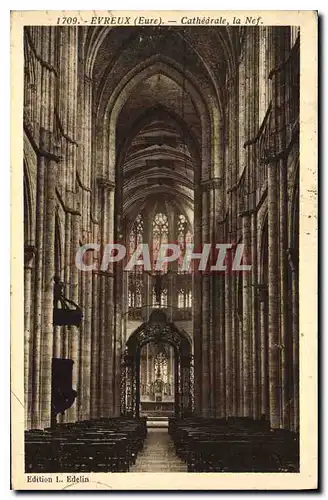 Cartes postales Evreux Eure Cathedrale la Nef