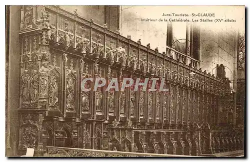 Cartes postales Jura Touriste St Claude Interieur de la Cathedrale Les Stalles