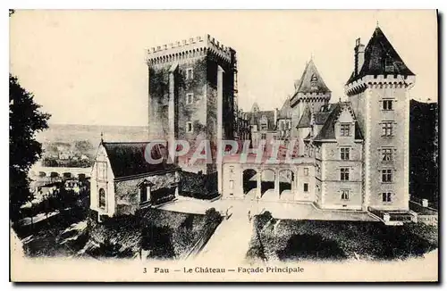 Cartes postales Pau Le Chateau Facade Principale