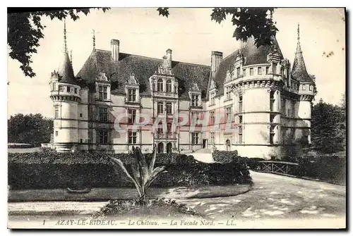 Cartes postales Azay le Rideau Le Chateau La Facade Nord