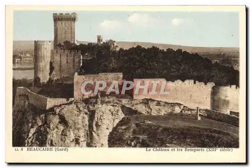 Cartes postales Beaucaire Gard Le Chateau et les Remparts