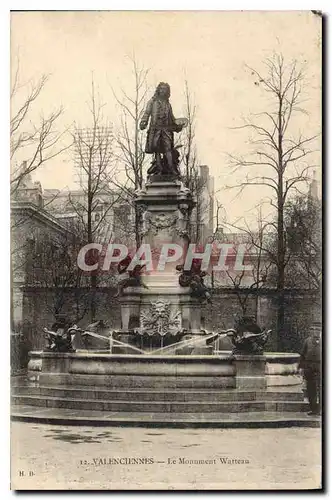 Cartes postales Valenciennes Le Monument Watteau