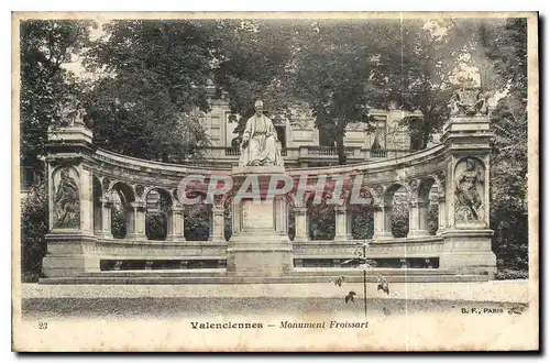 Cartes postales Valenciennes Monument Froissart