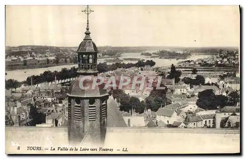 Cartes postales Tours La Vallee de la Loire vers Vouvray