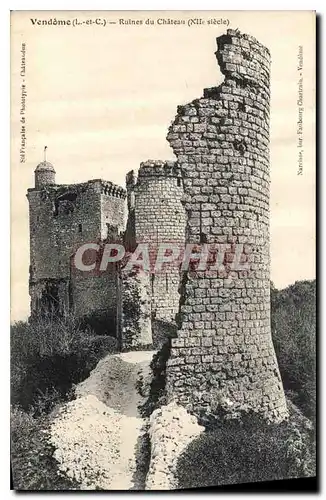 Ansichtskarte AK Vendome L et C Ruines du Chateau