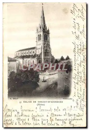 Cartes postales Eglise de Chazay D'Azergues Rhone
