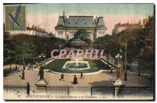 Cartes postales Saint Etienne Le Square Marengo et la Prefecture