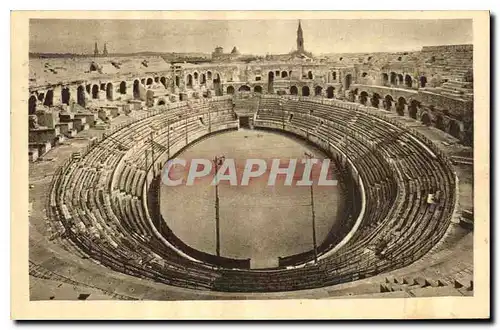 Ansichtskarte AK Nimes Interieur des Arenes romaines